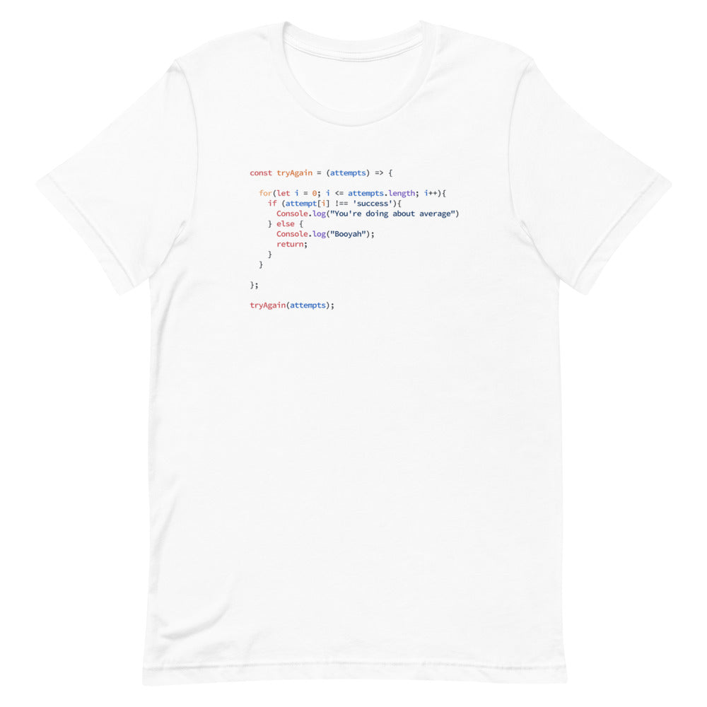 Try Try Again - White - Software Developer T-Shirt
