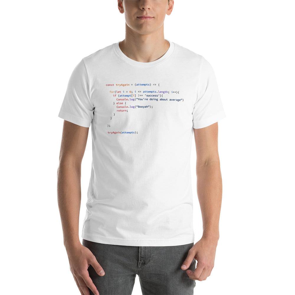Try Try Again - White - Software Developer T-Shirt